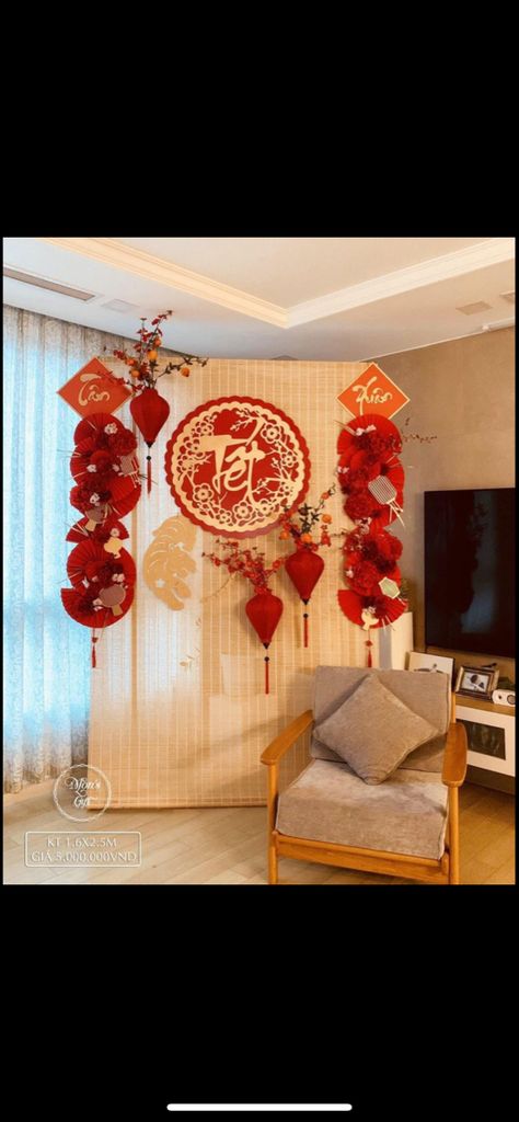 Chinese New Year Wall Decoration, Chinese New Years Decorations, Lunar Year Decoration, Chinese New Year Party Decorations, Vietnamese Tet Decoration, Chinese Lunar New Year Decoration, Tet Backdrop, Luna New Year Decoration, Lunar New Year Backdrop