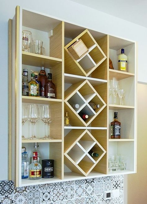 Home Bar Rooms, Modern Home Bar, Diy Home Bar, Furniture Details Design, Home Bar Designs, Wall Shelves Design, Diy Decor Ideas, Home Diy Ideas, Bed Furniture Design