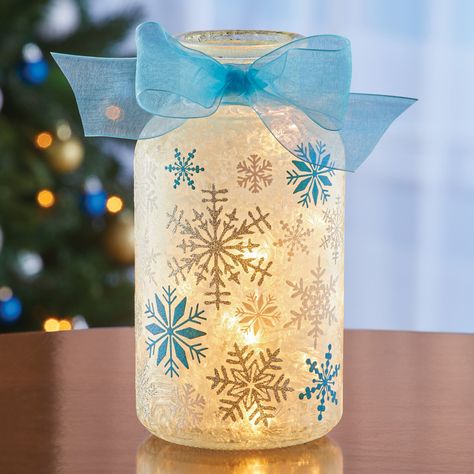 Fairy Lights In A Jar, Mason Jar Christmas Gifts, Affordable Christmas Decorations, Winter Gift Ideas, Jar Centerpieces, Christmas Arts And Crafts, Unique Christmas Decorations, Christmas Mason Jars, Mason Jar Crafts Diy