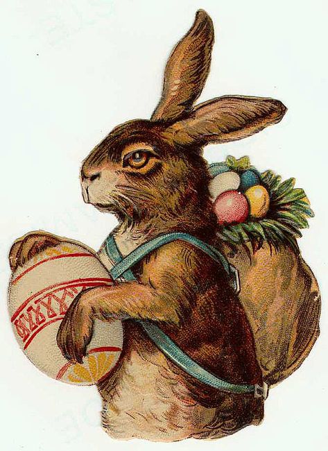 All sizes | Easter bunny with eggs | Flickr - Photo Sharing! Easter Graphics, Vintage Easter Postcards, Vintage Easter Cards, Bunny Images, Easter Postcards, Easter Images, Easter Parade, Vintage Rabbit, Graphics Fairy