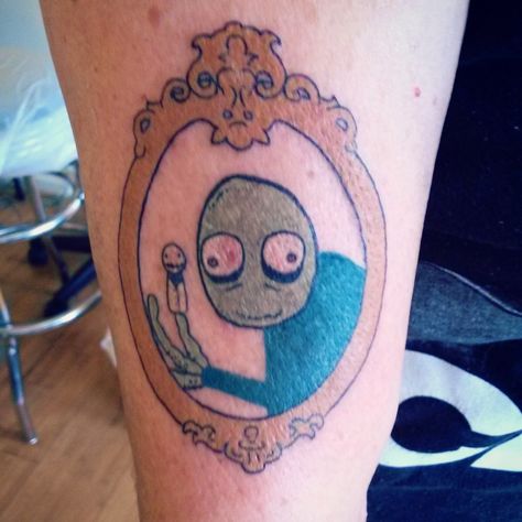 Salad Fingers Tattoo, Fran Bow Tattoo, Fnaf Tattoo, Fingers Tattoo, Tiny Doodles, Rad Tattoos, Salad Fingers, Fran Bow, Funky Tattoos