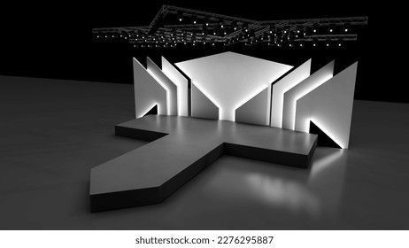 Showroom Entrance Design, Glorifier Design, Photo Zone Design, 3d Stage Design, Conference Stage, Stage Backdrop Design, Concert Stage Design, Stage Designs, Double Staircase