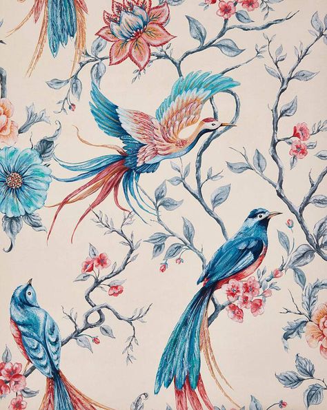 Angel Wings Drawing, Living Room Wallpaper, Blossom Wallpaper, Mughal Art Paintings, Corporate Event Design, Chinoiserie Motifs, Beautiful Flower Drawings, Wings Drawing, Persian Miniature