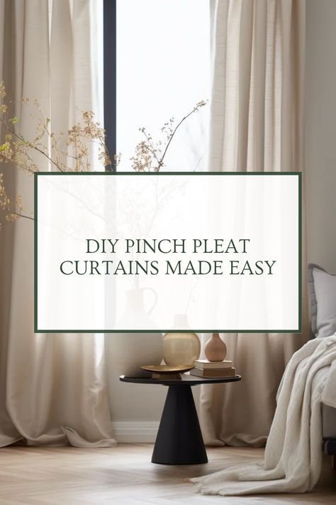 Ever wanted to add a touch of elegance to your windows? Making pinch pleat curtains without tape might sound tricky, but it’s easier than you think! Discover 10 straightforward steps to create beautiful, binding-free pinch pleat curtains that will elevate your home decor. Whether you’re a beginner looking to learn sewing basics or a pro aiming to make unique curtains, this guide is perfect for any skill level. Don’t miss out on transforming your living space with stylish shades that catch the eye and enhance any room. Pinch Pleat Curtains Living Rooms, Diy Pinch Pleat Curtains, Sew Curtains, Learn Sewing, Space Saving Hacks, Unique Curtains, Pleat Curtains, Ikea Curtains, No Sew Curtains