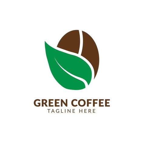 Coffee Leaf Logo, Green Coffee Bar, Coffee Bean Logo, Coffee Leaf, Retail Design Display, Cool Brown, Christmas Coffee Bar, Sibu, Home Coffee Bar