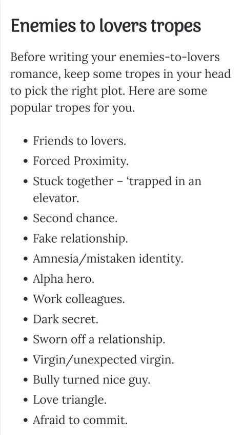 Lovers Tropes, 7 Types Of Love, Love Tropes, Enemies To Lovers Trope, Fake Relationship, Lovers Romance, Enemies To Lovers, Writing Stuff, A Good Man