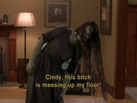 scary movie vs ring samara Scary Movie Quotes, Scary Movie 2, Scary Movie 3, Horror Movie Icons, Funny Horror, Movie Memes, Funny Scenes, Scary Movie, Horror Movie Characters