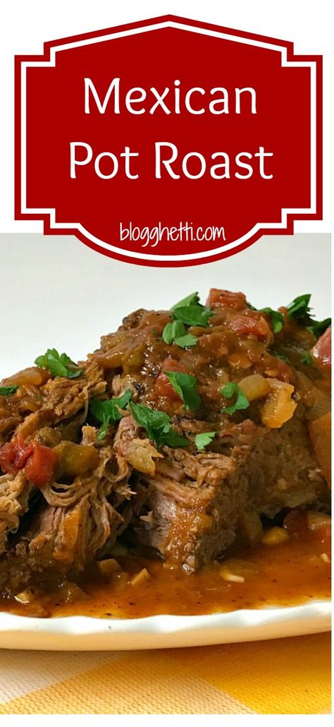 Mexican Pot Roast, Crockpot Pot Roast, Pot Roast Crock Pot Recipes, Mexican Beef, Beef Pot Roast, Tacos Burritos, Mississippi Pot Roast, Crockpot Roast, Roast Beef Recipes