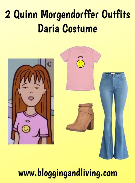 2 Cute Quinn Morgendorffer Outfits You’ll Love | Halloween Costume . If you love the 90s cartoon Daria, then you'll love these Daria costumes of Quinn. Check it out! #Quinnmorgendorffer #Daria #Dariamorgendorffer #Halloweencostume Quinn Daria, Daria Cartoon, Daria Costume, Quinn Morgendorffer, Cartoon Halloween Costumes, Daria Morgendorffer, Cute Halloween Costume, Halloween Crafts For Toddlers, Love The 90s