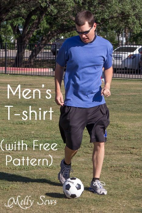 Mens T-shirt Pattern - Free Pattern! - Melly Sews Sewing Atelier, Shirt Patterns For Women, Melly Sews, Mens Sewing Patterns, Sewing Men, T Shirt Sewing Pattern, Shirt Sewing, Shirt Sewing Pattern, Sew Ins