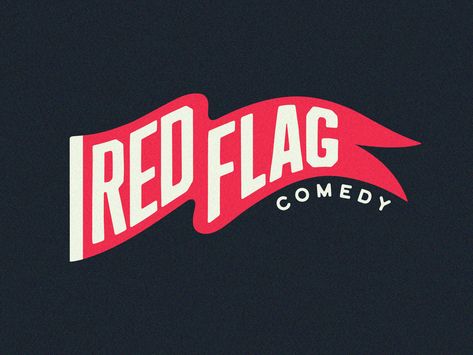 Red Design Graphic, Colour Logo Design, Comedy Logo, Patriotic Logo, Flag Logo Design, Flag Typography, Red Logo Design, Typography Logo Design, Flag Illustration