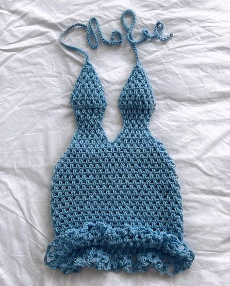 Pattern Design Ideas, Crochet Beach Wear, Bikinis Crochet, Mode Crochet, Crochet Swimwear, Crochet Tops Free Patterns, Aesthetic Crochet, Crochet Work, Crochet Business