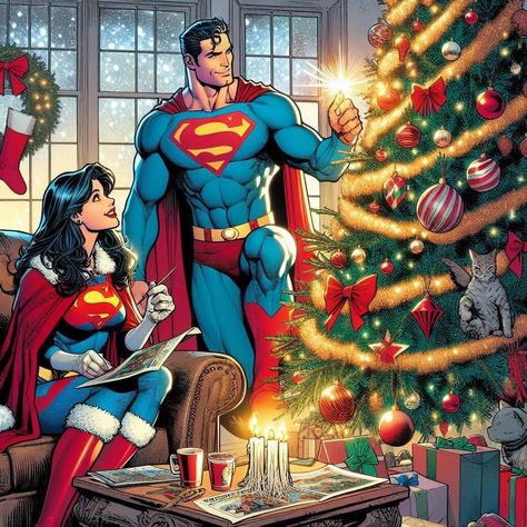 Super Man And Wonderwoman, Superman Christmas, Superman For All Seasons, Superman Wonder Woman Couple, Superman And Wonder Woman Fanart, Superman And Kryptonite, Superman Story, Superhero Pictures, Superman Love