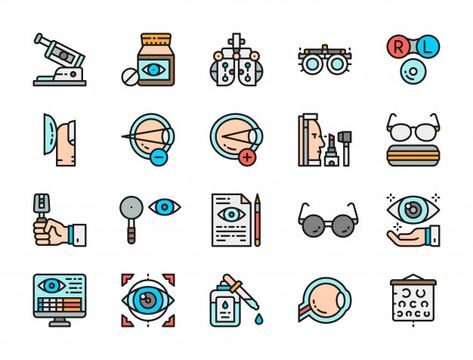 Eye Health Facts, Doctor Logos, Chart Tool, Eye Anatomy, Color Icons, Painted Fabric, Eye Logo, Art Web, Clip Lights