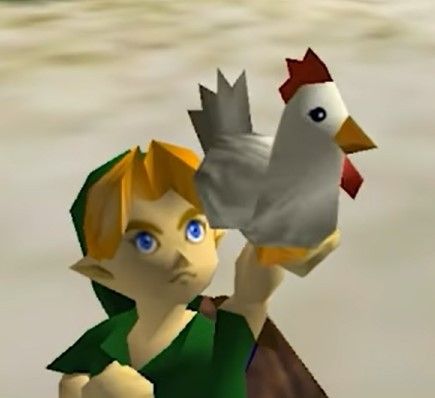 Potato N64 graphics from the gods The Legend Of Zelda, Legend Of Zelda, Zelda, Chicken, Pants, Trousers