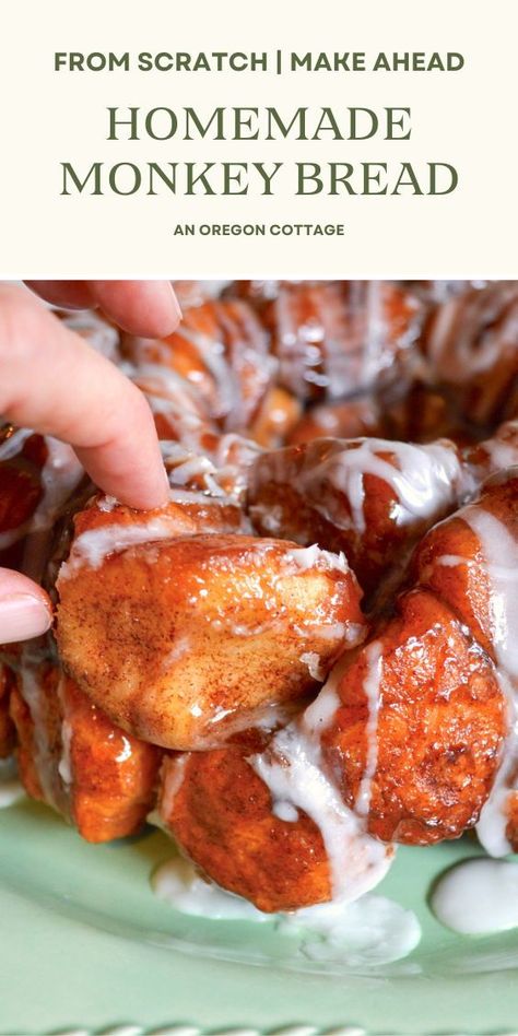 Homemade Monkey Bread Recipe, Monkey Bread From Scratch, Pecan Monkey Bread, Homemade Monkey Bread, Cinnamon Monkey Bread, Gooey Cinnamon Rolls, Cinnamon Roll Monkey Bread, Monkey Bread Recipe, Butter Cinnamon