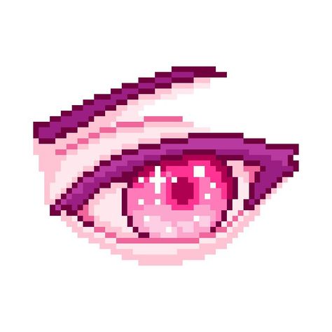 Pixel Eyes Tutorial, Link Pixel Art, Easy Pixel Art, Pixel Drawing, Pix Art, Pixel Art Design, Perler Bead Art, Anime Eyes, Cross Stitch Art