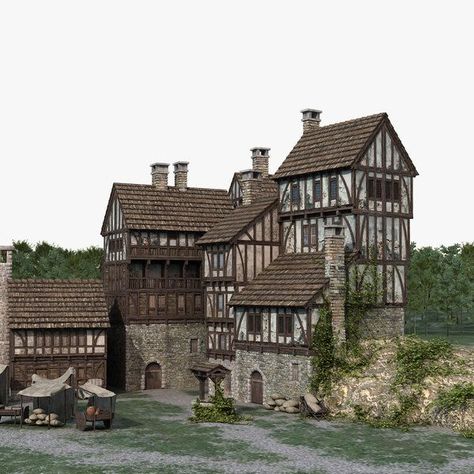 Medieval Tower, Gothic Buildings, Town Building, Cute Minecraft Houses, Medieval Village, Medieval Houses, Building Concept, Architecture Drawing Art, Castle Designs