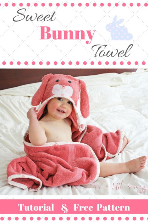 Hooded Towel Pattern, Animal Towels, Hooded Towel Tutorial, Kids Hooded Towels, Sewing For Babies, Diy Towels, Sewing For Baby, Hooded Bath Towels, Hooded Baby Towel