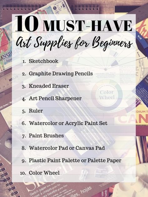 Art Supplies For Beginners, Best Drawing Supplies, Artist Must Haves Art Products, Painting Must Haves, Artist List, What Art Supplies To Buy, Drawing Supplies For Beginners, Art Supplies Must Have, Artist Essentials