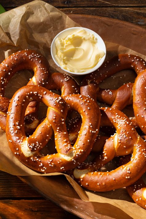 “Made these pretzels three times now and according to family and neighbors, they are the best tasting pretzel they ever had.” - Tom C., web member. Celebrate National Pretzel Day with our recipe. Making Pretzels, National Pretzel Day, German Pretzels, German Kitchens, Pretzel Day, Germany Food, Mall Food Court, Quick Dip, Soft Pretzel