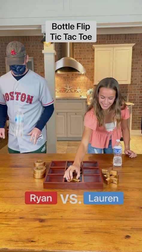 theklemfamily on Instagram: Bottle flip tic tac toe! #familythings #family #challenge #familygames #competition #fun #game #familytime #familyfun #familygamenight… Bottle Flip Game, Bottle Flip, Kid Games, Family Challenge, Tic Tac Toe, Tic Tac, Family Game Night, Family Games, Family Time