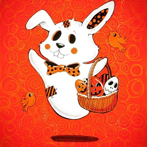 Happy Creepster, Spooky Easter Wallpaper, Halloween Easter, Spooky Easter, Basket Drawing, Bunny Blanket, Happy Easter Everyone, Halloween Countdown, Easter Wallpaper