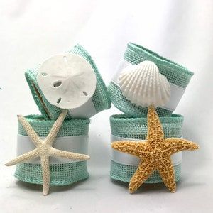 Homemade Napkin Rings, Nautical Napkin Rings, Diy Napkin Holder, Napkins Rings, Napkin Rings Diy, Handmade Napkins, Nautical Crafts, Wedding Gift Wrapping, Seaside Decor