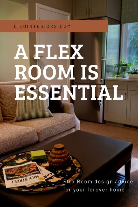 Multipurpose Room Interior Design, Front Flex Room Ideas, Flex Room Decorating Ideas, Room Within A Room Ideas, Small Flex Space Ideas, All Purpose Room Ideas, Small Multi Purpose Room Ideas, Cozy Multi Purpose Room, Entry Flex Room Ideas