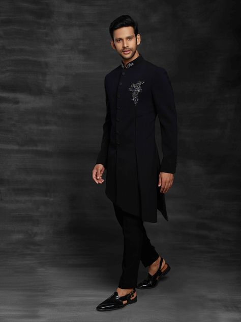 Buy Indian Traditional Jodhpuri Designer Marriage Indo Western Online in India - Etsy Black Indowestern Men, Wedding Dress For Groom, Indo Western Dress For Men, Men Wedding Dress, Brand Equity, Groomsmen Dress, Indowestern Sherwani, Indian Wedding Clothes For Men, Sherwani For Men Wedding