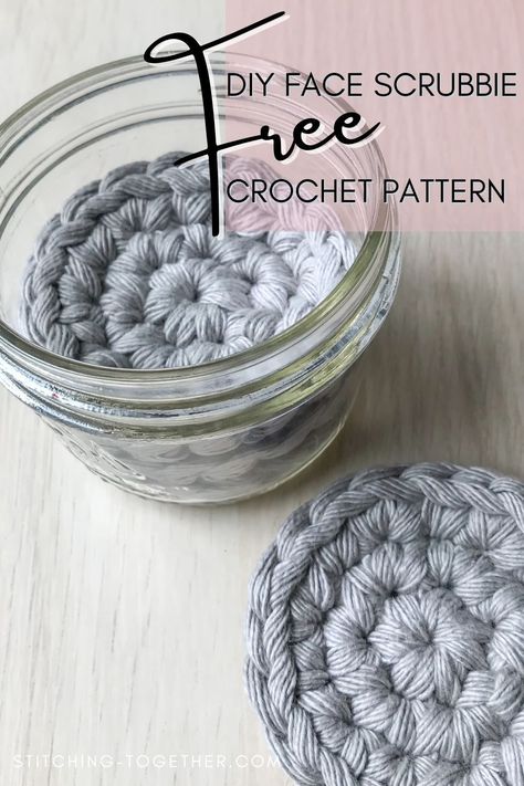 Cotton Yarn Projects, Crochet Face Scrubbies, Scrubbies Crochet Pattern, Crochet Scrubbies, Face Scrubbies, Crochet With Cotton Yarn, Quick Crochet Patterns, Crochet Faces, Diy Facial