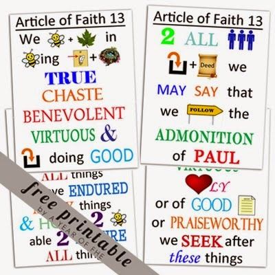 13 Articles Of Faith, Boys Activities, Lds Handouts, Faith Word, Faith Poster, Activity Day Girls, Primary Chorister, Primary Songs, Happy Quotes Smile