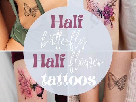 Tattoo Ideas Lily, May Birth Flower Tattoo, Mermaid Tattoo Meaning, Small Sunflower Tattoo, Birth Flower Tattoo Ideas, Flower With Butterfly, Iris Flower Tattoo, Sunflower Tattoo Ideas, Simple Butterfly Tattoo