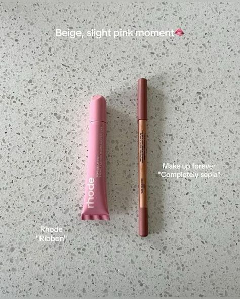 #lipgloss #lipliner #charlottetilbury #rhode #ribbon #makeup Ribbon Makeup, Anaerobic Respiration, Softer Lips, Dump Instagram, Lipstick Jungle, Rhode Skin, Makeup Shopping, Lip Combos, Makeup Accesories