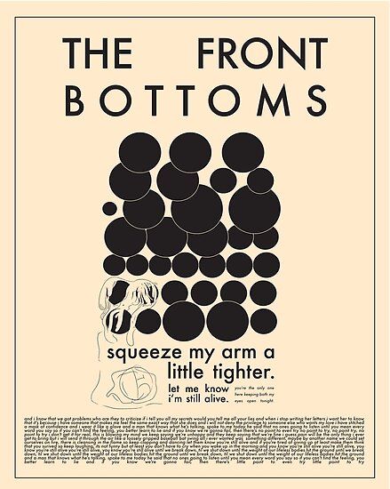 Bottoms Poster, The Front Bottoms Poster, Pinterest Posters, Songs Poster, The Front Bottoms, Midwest Emo, Music Poster Ideas, Punk Poster, Dorm Art