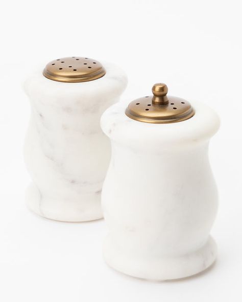 Marble Salt & Pepper Shakers (Set of 2) – McGee & Co. Gold Salt And Pepper Shakers, Silver Salt And Pepper Shakers, Marble Salt And Pepper Shakers, Salt And Pepper Containers, Cute Salt And Pepper Shakers, Crib Ideas, Vintage Salt And Pepper Shakers, Salt And Pepper Grinders, Mcgee & Co