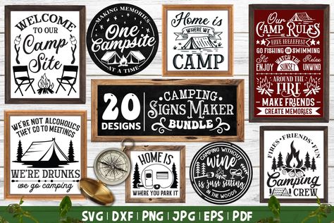 Camping Bundle SVG Camping Signs SVG Camping Quotes - Etsy Camping Wine, Camping Rules, Camper Svg, Svg Camping, Camping Quotes, Seven Heavens, Camping Svg, Camping Signs, Friends Sign