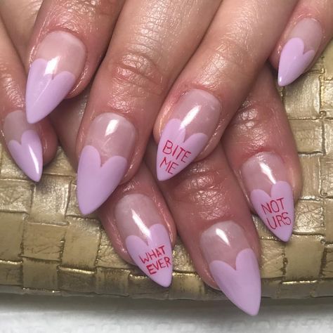 Valentine Nails Pink, Red Nails Glitter, Baby Pink Nails, Pink Glitter Nails, Valentine Nail Art, Valentine Nails, Heart Nail Art, Nail Designs Valentines, Polka Dot Nails