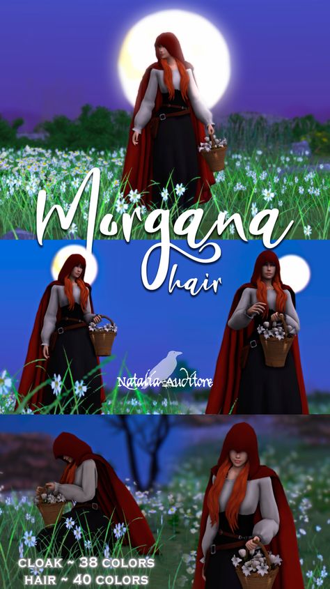 Natalia Auditore Sims 4 Poses, Sims 4 Cloak, Natalia Auditore, Medieval Dolls, Sims Poses, Medieval Cloak, Cc Patreon, Medieval Hairstyles, Sims Medieval