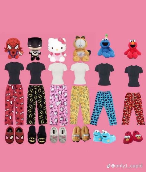 Quadruplet Costume Ideas, Matching Outfits For 6 Friends, Pjs School Outfit, Matching Outfits For 4 People, Matching Outfits For Four People, Pjs Outfits Matching, Matching Pjs For 3 Friends, Matching Pjs For Best Friends, Matching Pjs For Friends