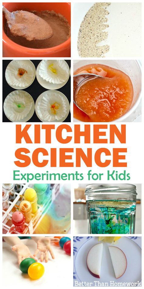 Have some fun with one of these kitchen science experiments. Experiment with ice, learn the science behind food, or do some classic experiments. Science Experiments For Teens, Food Science Experiments, Kitchen Chemistry, Kitchen Science Experiments, Kitchen Science, Science Experiments For Kids, Science Camp, Experiments For Kids, Kid Experiments