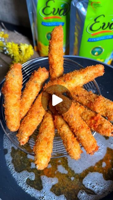 568K views · 19K likes | Aymen Ahmad on Instagram: "CRISPY CHICKEN FRIES 😍 don’t miss the crunch in last 😃 Save this recipe and make in iftar! 🤩

Written Recipe:

- 1/2 kg boneless chicken 
- Fresh coriander leaves 
- 2 green chillies 
- 1 garlic clove
- 1/4 cup breadcrumbs 
- 1 teaspoon salt
- 1/2 teaspoon chilli flake 
- 1/2 teaspoon chicken powder 
- 1/4 teaspoon garam masala 
- 2 tablespoon soya sauce
- 2 slices cheddars cheese 
- chop everything together and stick it on a skewer in a shape of fries

Coating:
- Cornflour 
- Egg wash
- All purpose flour ( maida )

Freeze for an hour and fry until crispy golden brown 🤩

You can make n freeze them for upto 1 month in freezer

.
.
.
.
#ramzan #chickenfingers #foodie #chickenstrips #islamabad #lahore #karachi #karachifood #iftar #iftari Fried Chicken And Fries, Chicken Starter Recipes Appetizers, Easy Chicken Starter Recipe, Chicken Sticks Recipes, Cornflour Recipes, Chicken Cheese Fries, Chicken Fries Recipe, Chicken Starters, Chicken Stick