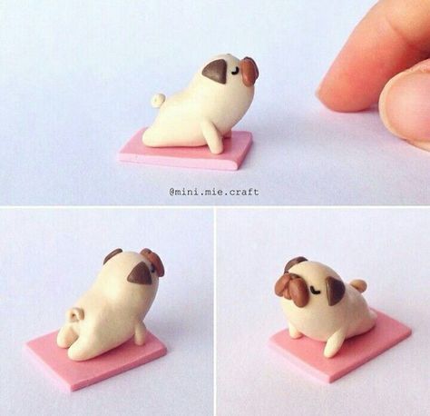 Small Simple Clay Ideas, Cute Clay Charms Easy, Polymer Clay Dog Easy, Clay Charm Ideas Easy, Clay Animals Sculpture Easy, Clay Ideas Step By Step, Fimo Clay Ideas Easy, Air Dry Clay Dog, Clay Dog Easy