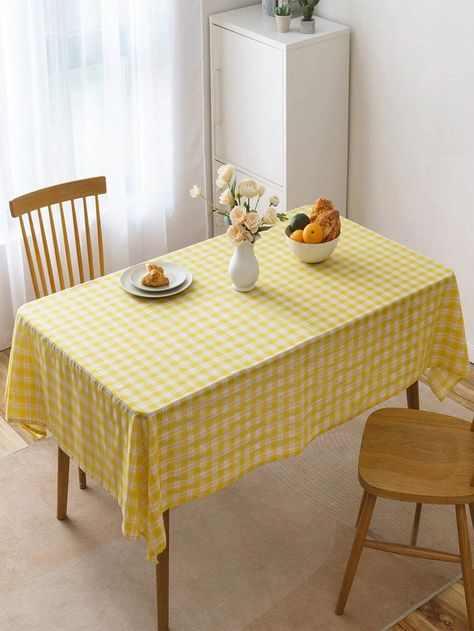 1pc Plaid Pattern Tablecloth | SHEIN USA Pattern Tablecloth, Checkered Tablecloth, Plaid Tablecloth, Minimalist Tables, Cotton Tablecloths, Tea Table, Table Covers, Home Decor Furniture, Plaid Pattern