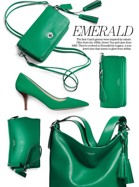 Emerald green Coach bags, from ...love Maegan | Wow. Coach. You Had Me At Hello. Decorating A Hallway, Purses Coach, Green Bags, Wholesale Designer Handbags, Hello Love, Slanted Ceiling, Inspired Handbags, Cheap Purses, Blue Jade