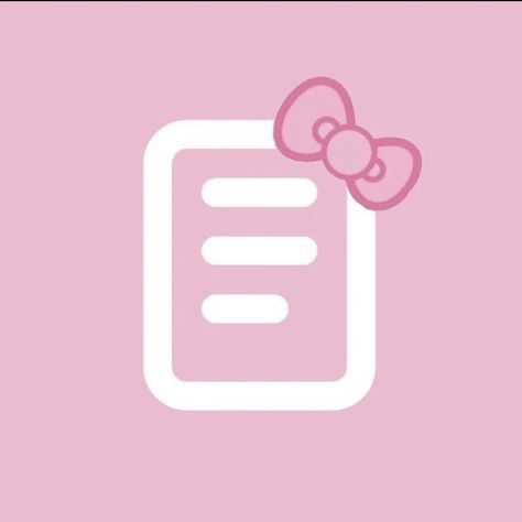 Hello Kitty Themed Phone Icons, Hello Kitty Notes App Icon, Pink Hello Kitty Homescreen, Hello Kitty Iphone Icons, Notes Icon Pink, Hello Kitty Notes, Hello Kitty Phone Theme, Hello Kitty Icons Pink, Hello Kitty Phone Icons