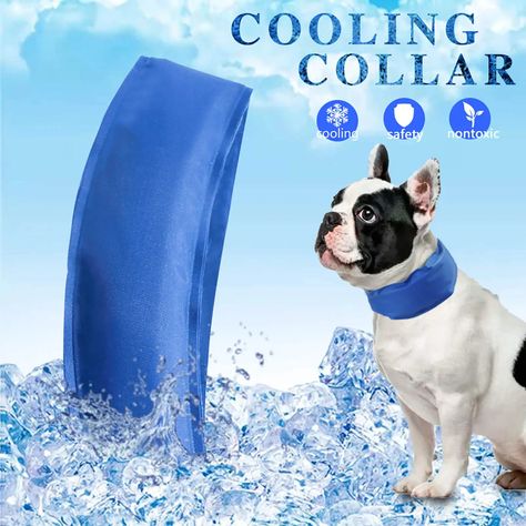 Dog Summer Cool Collar Pets Cool Ice Pad Dog Ice Bag Collar | Faire.com Dog Cooling Bandana, Dog Cold, Cooling Scarf, Ice Bag, Pet Scarf, Summer Dog, Dog Neck, Cocker Spaniel, Pet Supplies Dog