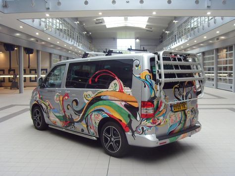 Side Vinyl - Let me see your van's decals please! - VW T4 Forum - VW T5 Forum Vw T5 Campervan, Volkswagen T5, T5 Camper, Vw Vans, Van Wrap, Vw T6, Car Wrap Design, Travel Van, Cool Vans