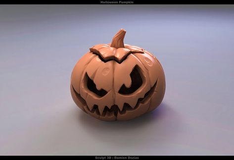 ArtStation - Halloween Pumpkin 3D Print - Free model, Damien Dozias Halloween Pumpkin Carriage, Pumpkin Sculpting, Pumpkin 3d, Christmas Horror, Pumpkin Carriage, 3d Printing Art, Halloween 3d, 3d Printing Diy, 3d Printed Objects