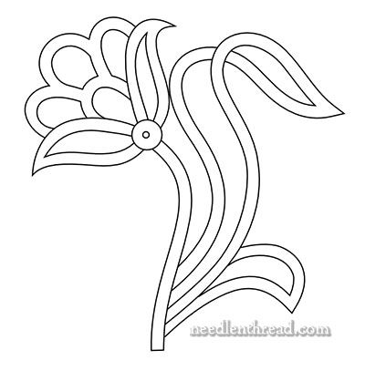 Free Hand Embroidery Pattern: Openwork Flower – NeedlenThread.com Sulaman Pita, Native Beading Patterns, Beadwork Embroidery, Beadwork Designs, Native Beadwork, Bead Embroidery Patterns, Native American Beadwork, Paper Embroidery, Beadwork Patterns